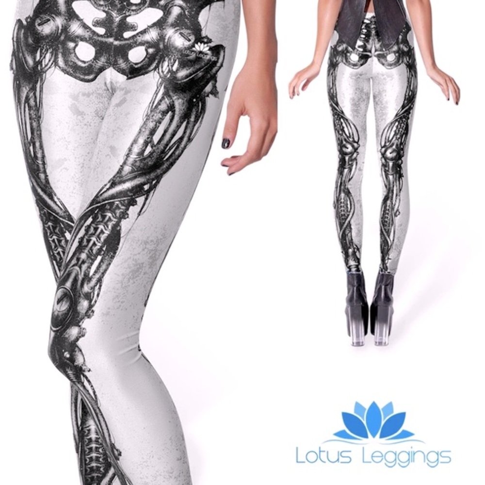 Skeleton leggings by Lotus Leggings